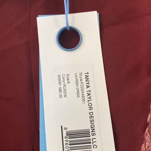 TANYA TAYLOR Laureen Velvet Wrap Dress NWT Retail 595.00 Size 6 - Picture 6 of 7